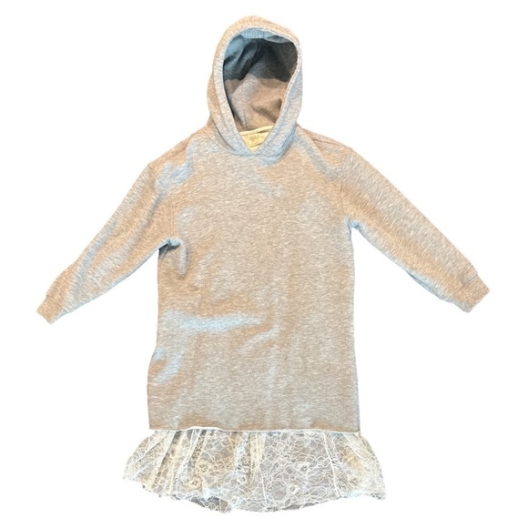 Zara Oversized Grey Hoodie Dress with built-in tank dress size 10 Girls - Picture 1 of 3